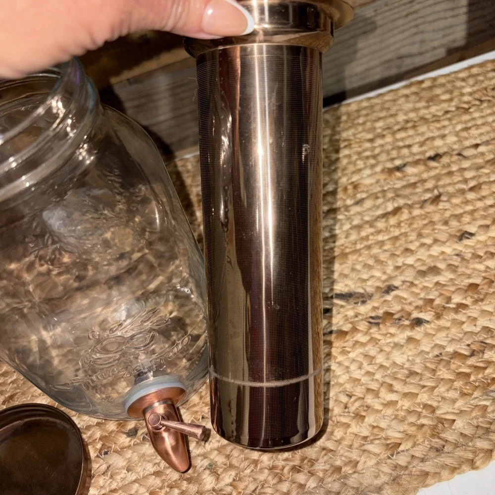 Zulay Kitchen 1.5 L Cold Brew Coffee Maker Glass Carafe Stainless Steel Filter